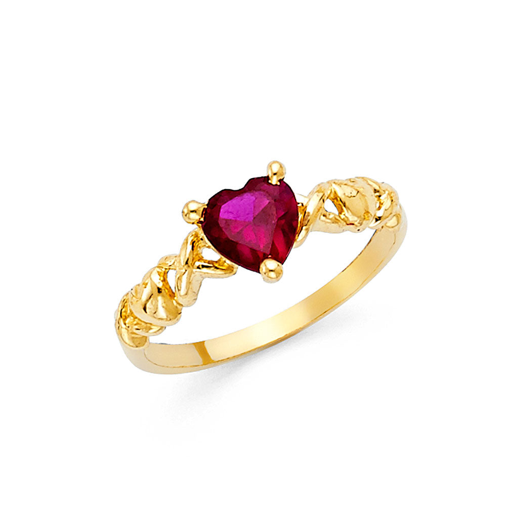 14KY LADIES CZ RING
