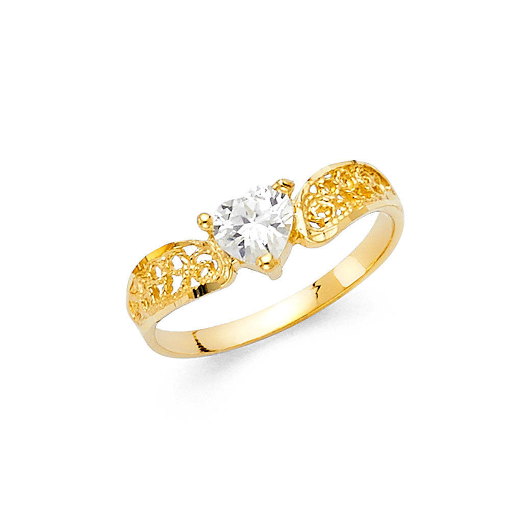 14KY LADIES CZ RING