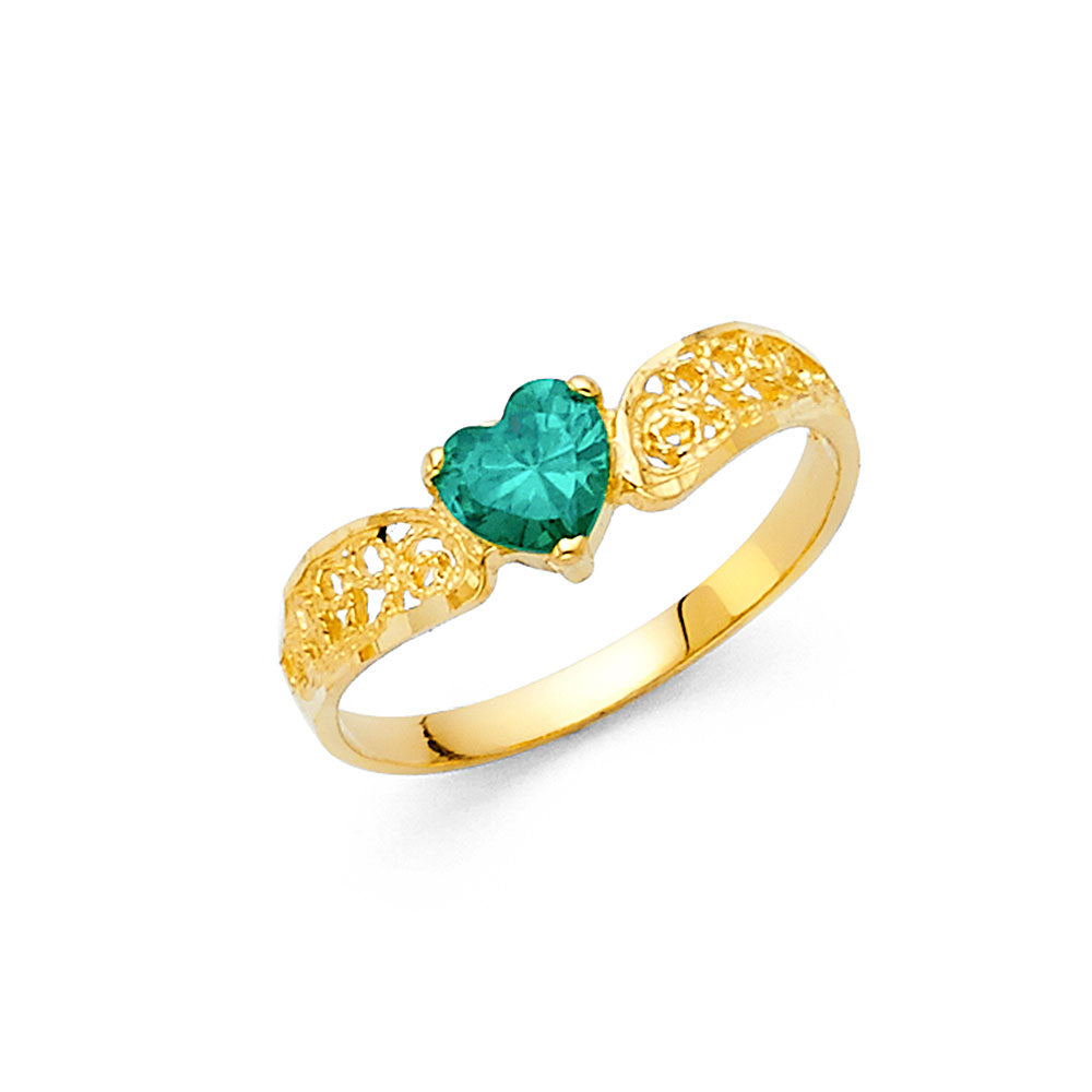 14KY LADIES CZ RING
