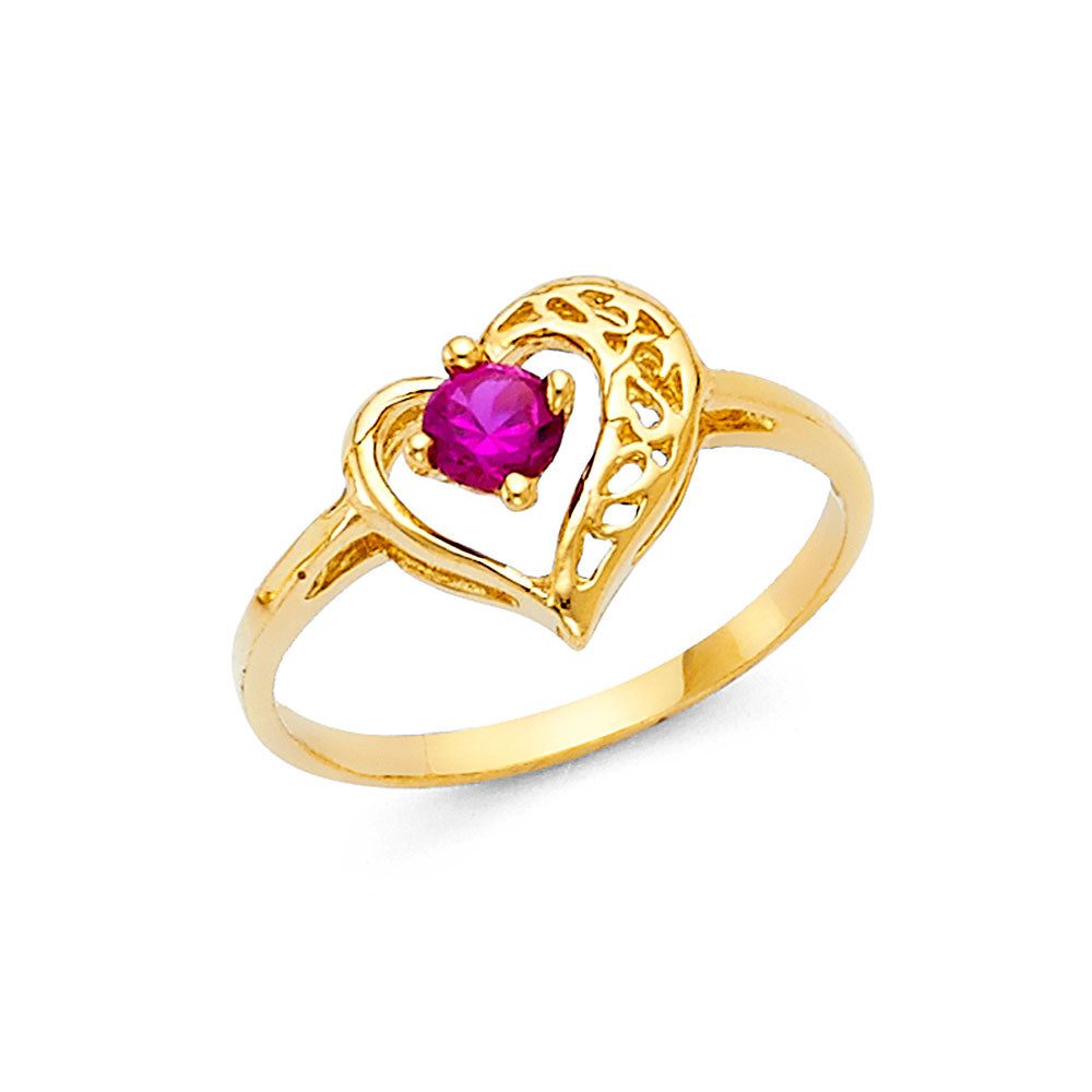 14KY LADIES CZ RING
