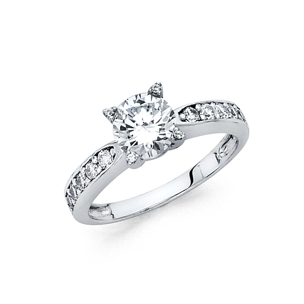 14KW CZ ENGAGEMENT RING