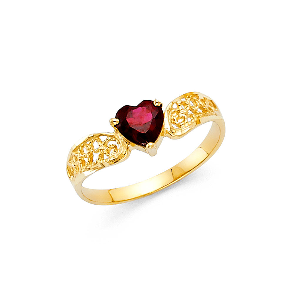 14KY LADIES CZ RING