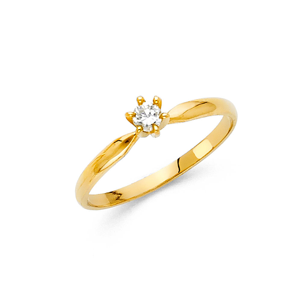 14KY LADIES CZ RING