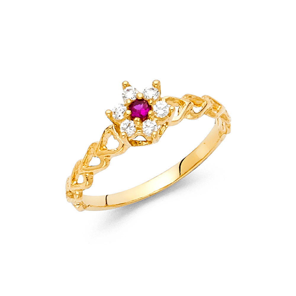 14KY LADIES CZ RING