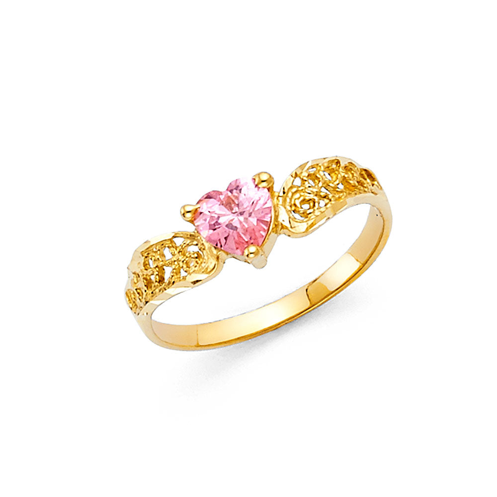 14KY LADIES CZ RING
