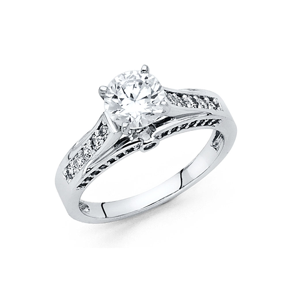 14KW CZ ENGAGEMENT RING