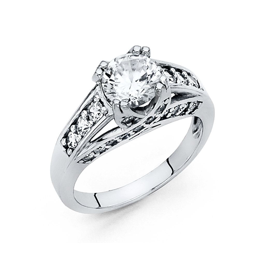 14KW CZ ENGAGEMENT RING