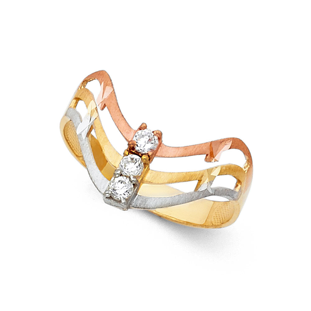 14K 3C SEMANARIO CZ RINGS