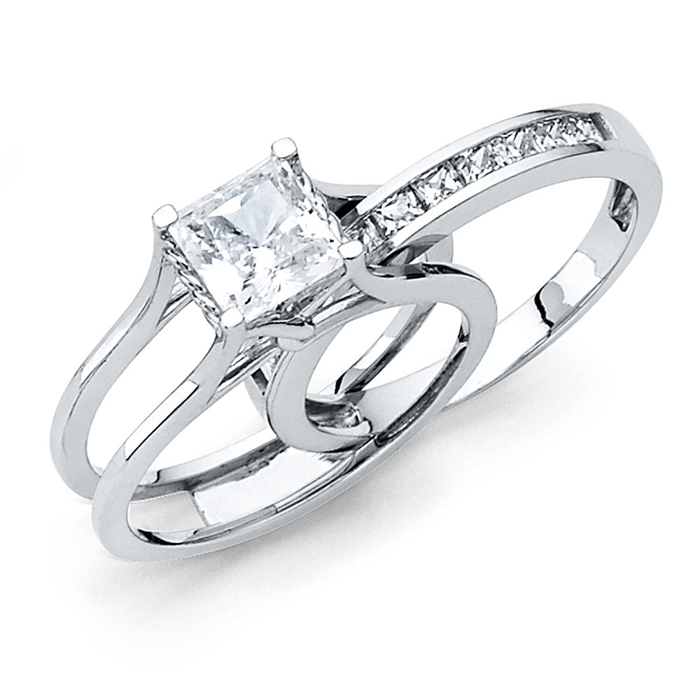 14KW CZ ENGAGEMENT RING