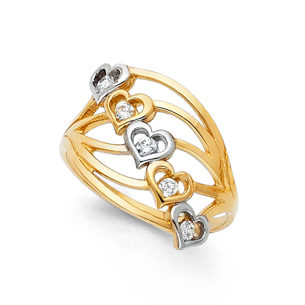 14K 2T SEMANARIO CZ RINGS