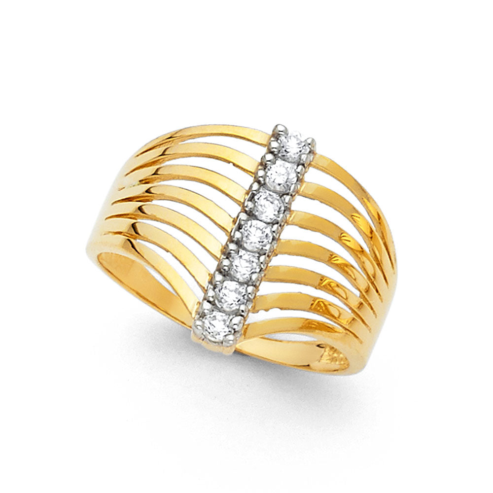 14KT SEMANARIO CZ RINGS