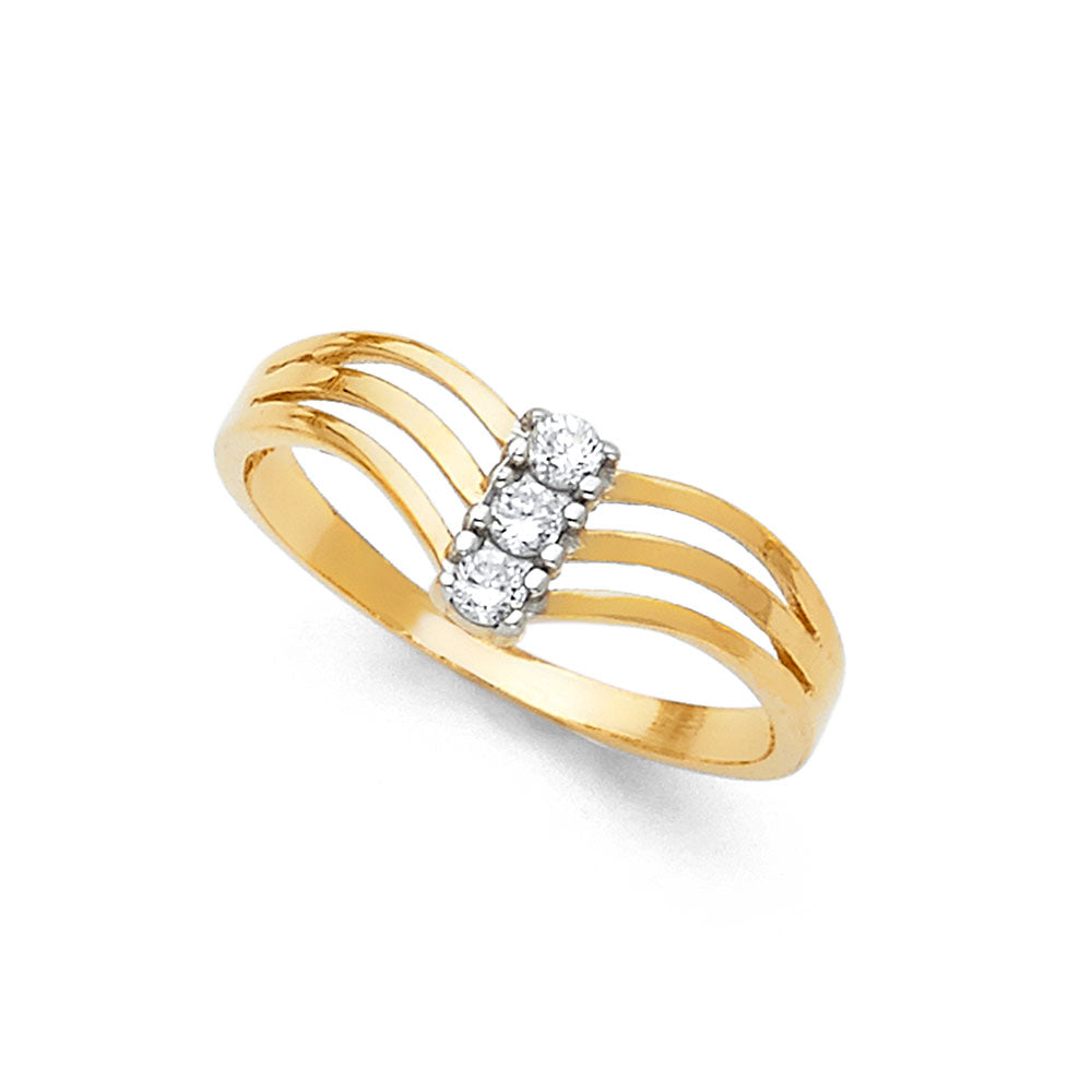 14KT SEMANARIO CZ RINGS