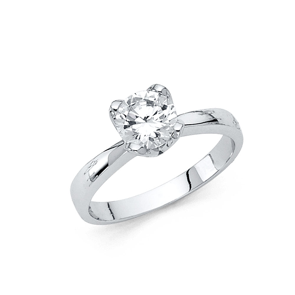 14KW CZ ENGAGEMENT RING