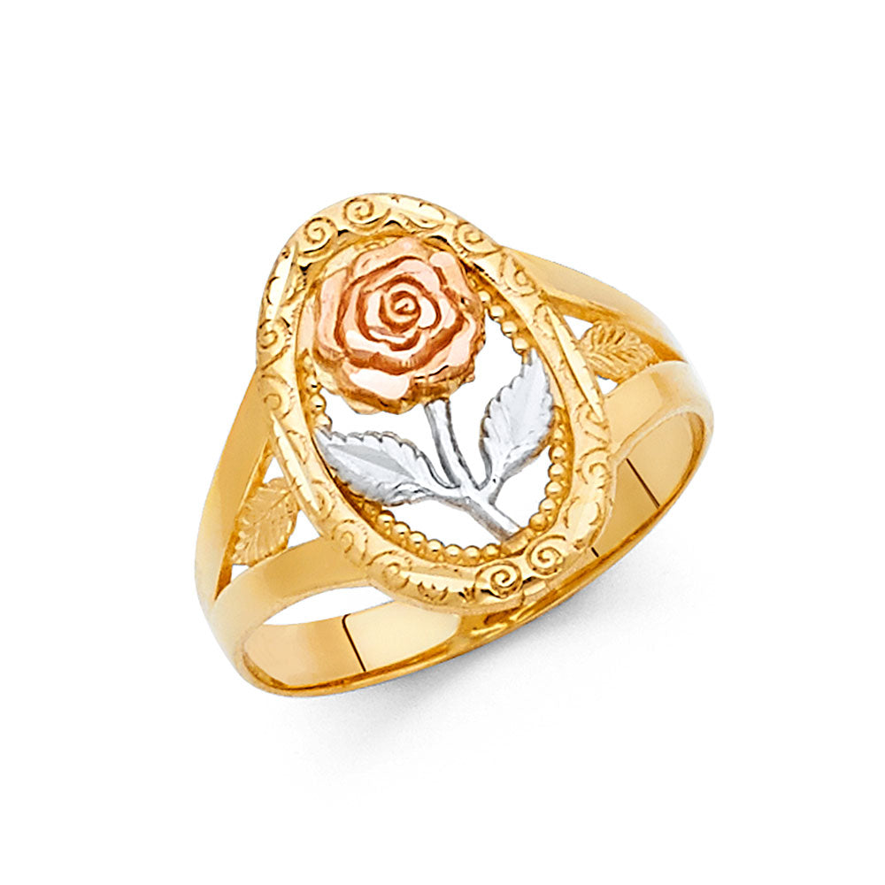 14K 3C FLOWER RINGS