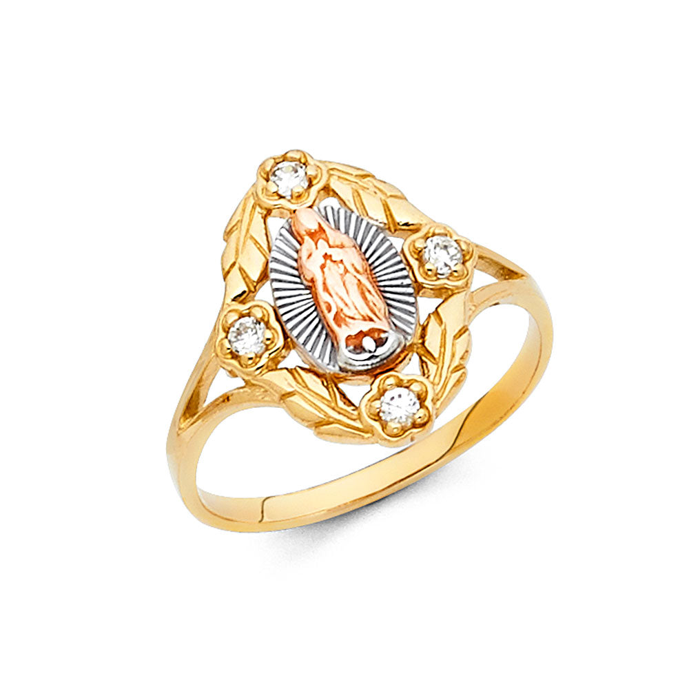 14K 3C GUADALUPE CZ RINGS