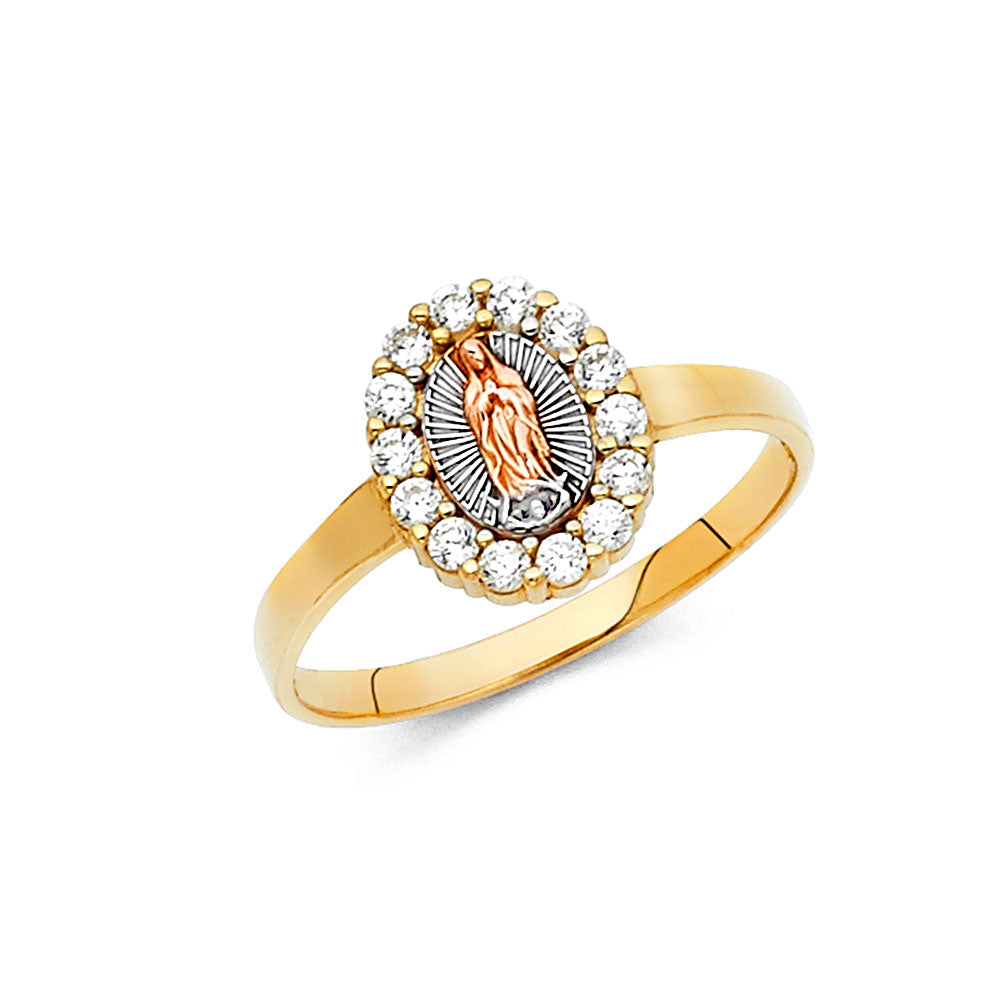 14K 3C GUADALUPE CZ RINGS