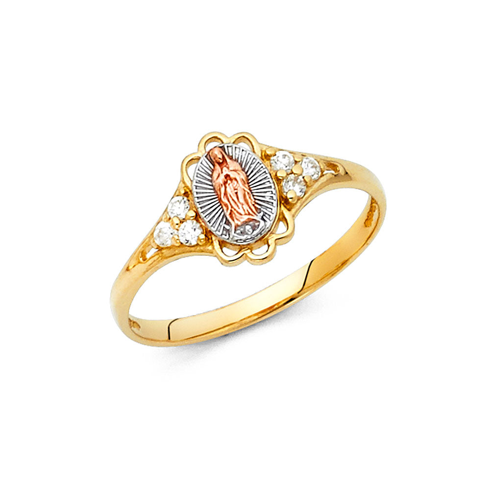 14K 3C GUADALUPE CZ RINGS