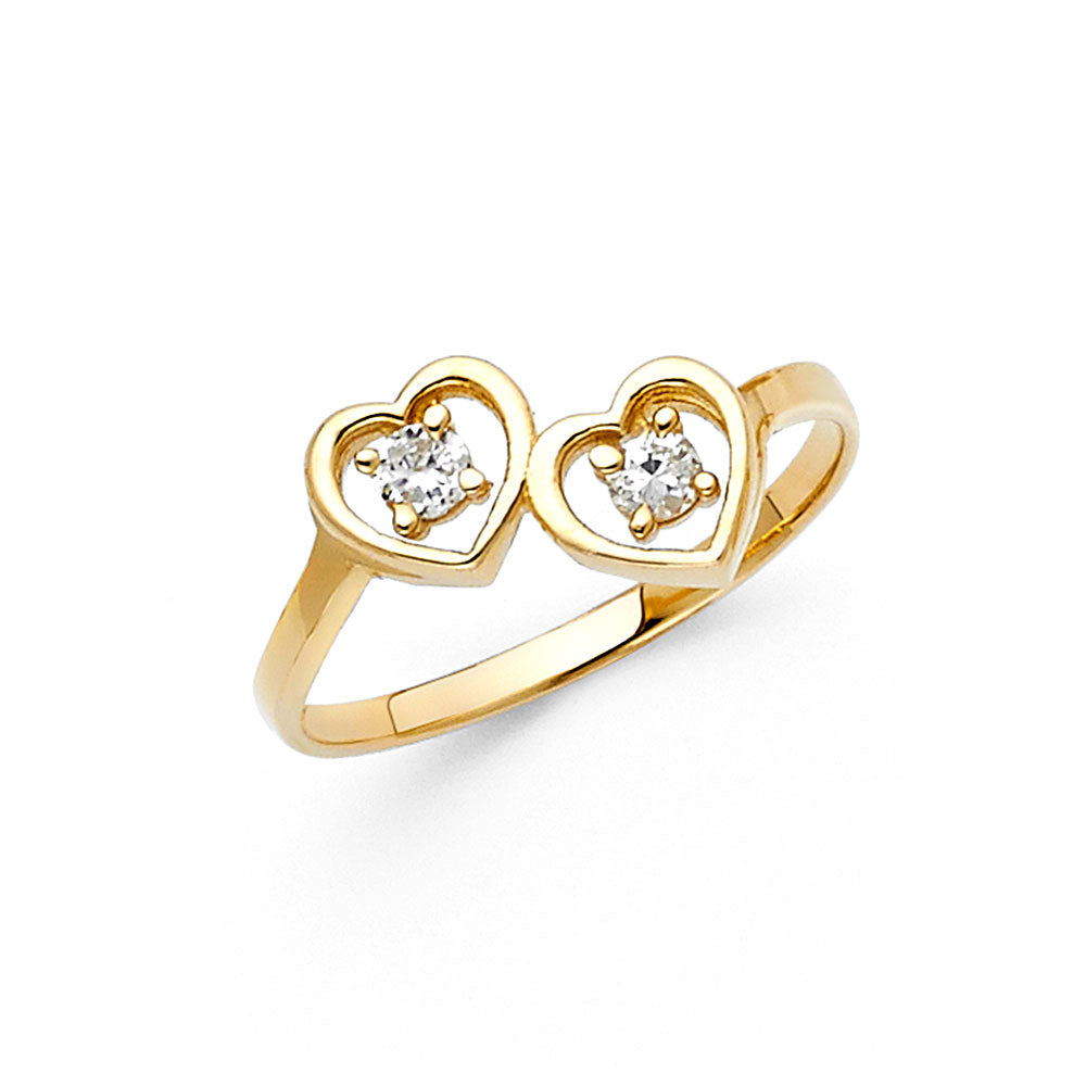 14KY HEART CZ RINGS