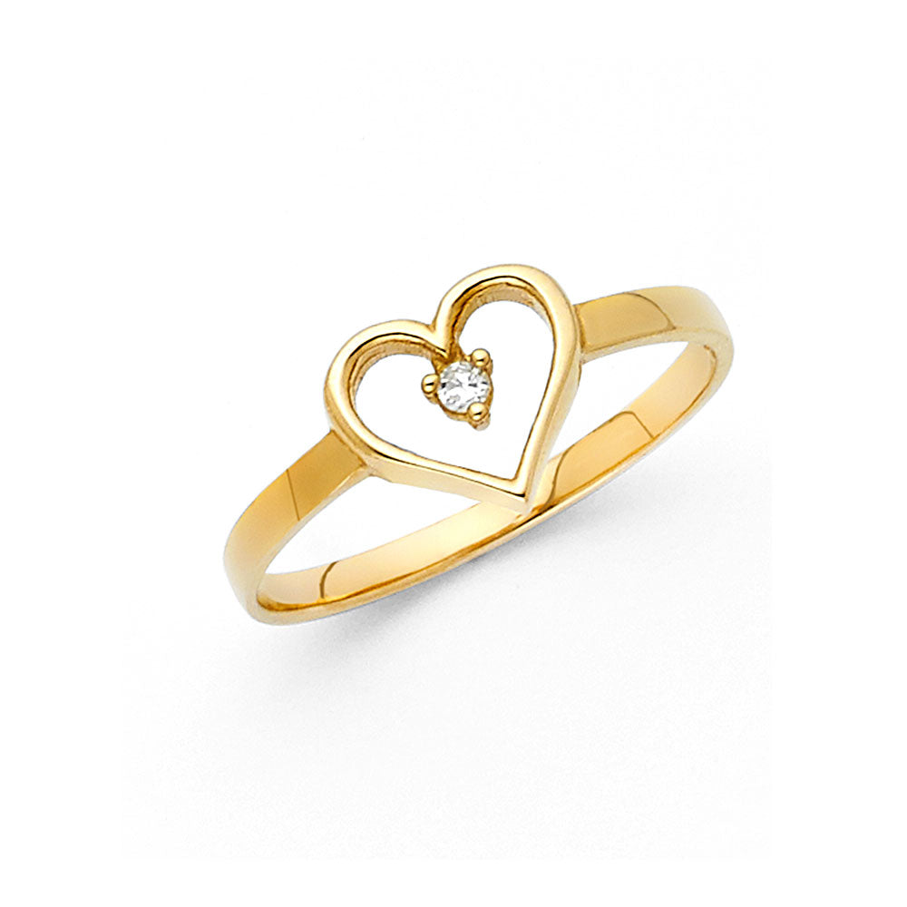 14KY HEART CZ RINGS