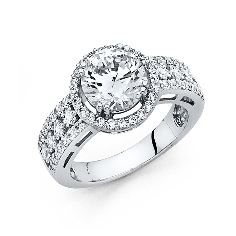 14KW CZ ENGAGEMENT RING