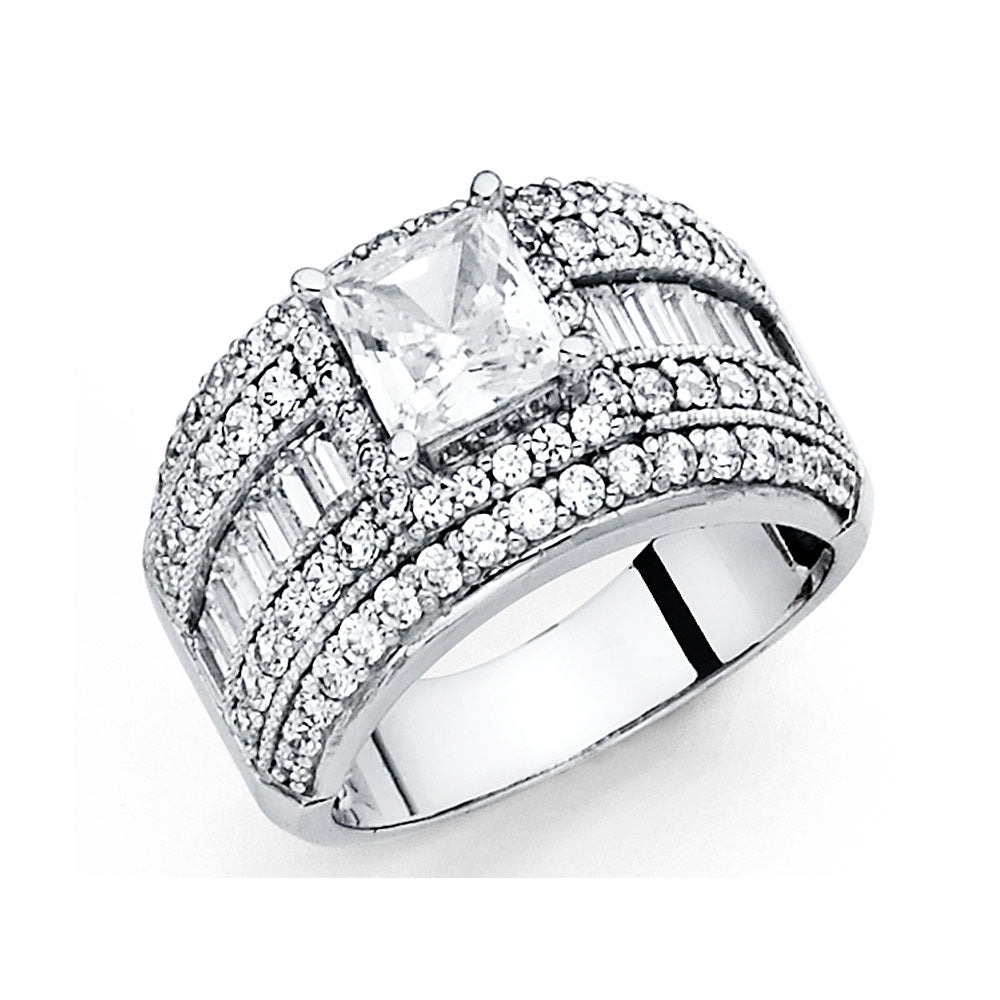 14KW CZ ENGAGEMENT RING