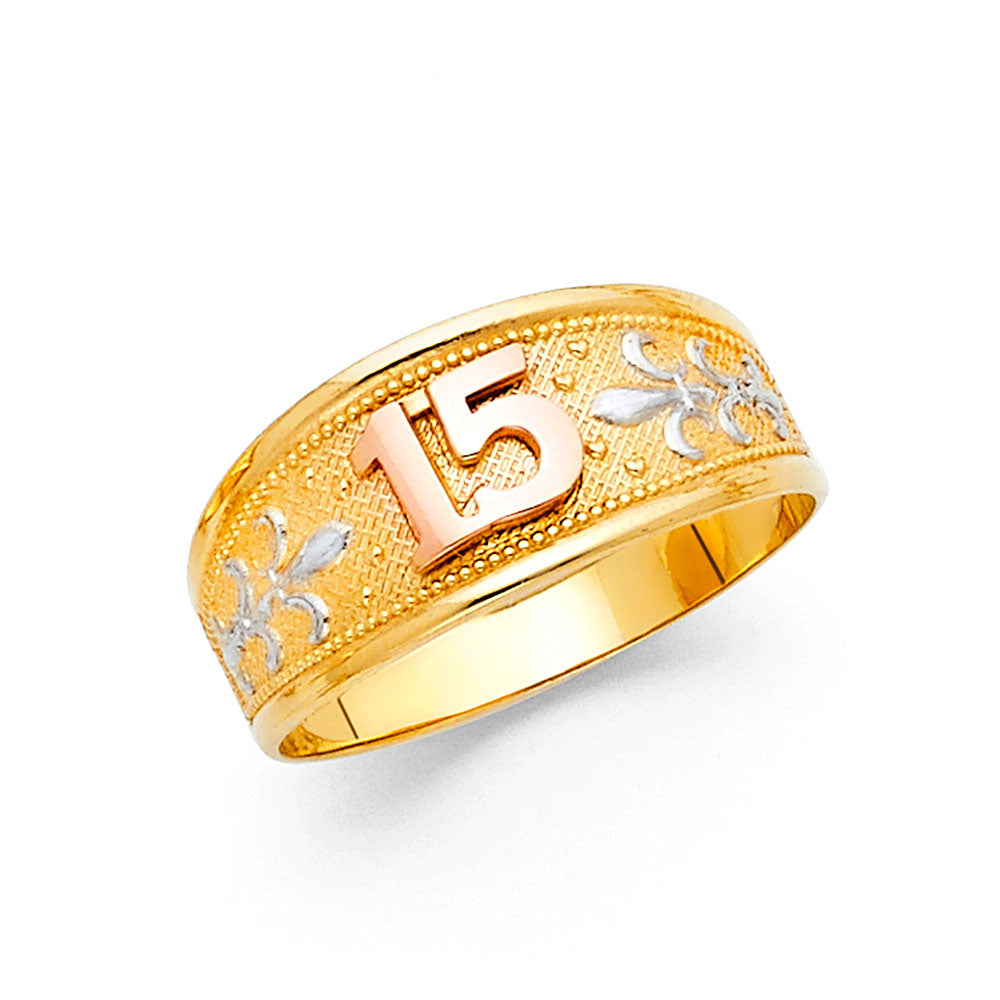 14K 3C 15 YRS RINGS