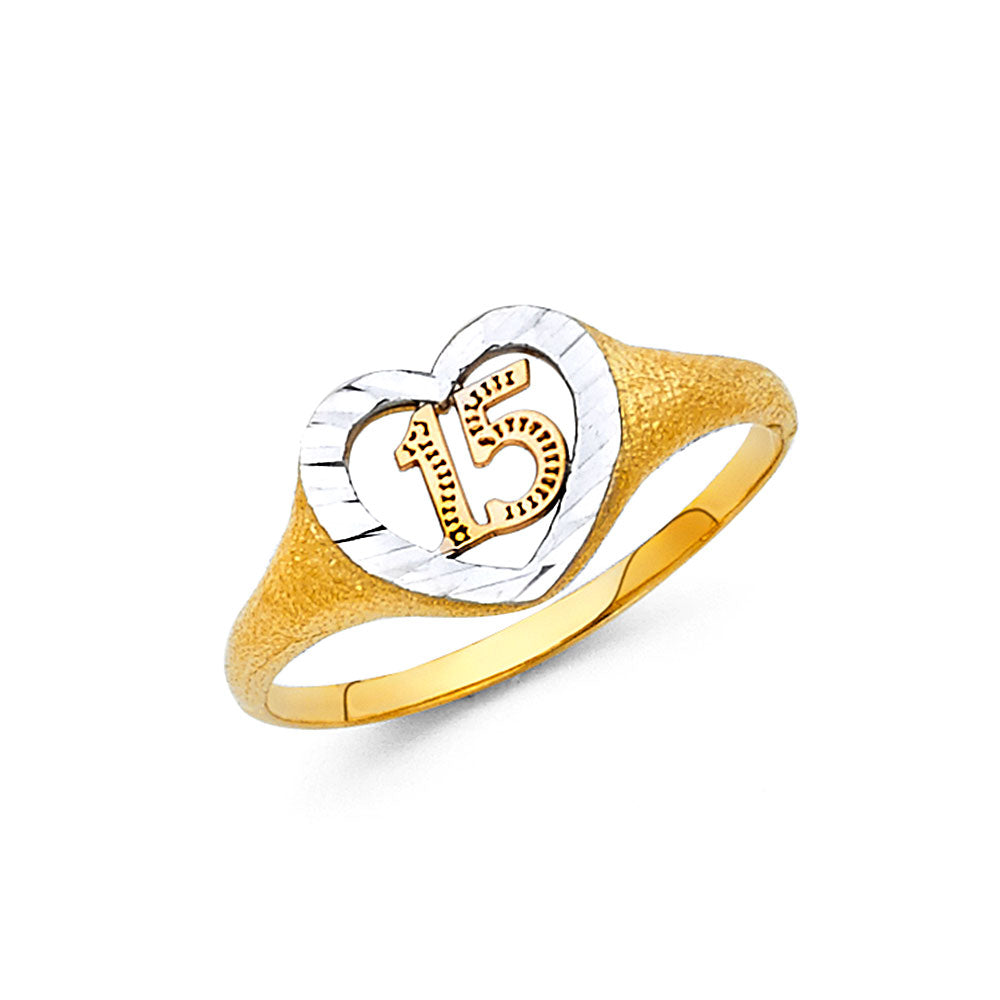 14K 3C 15 YRS RINGS