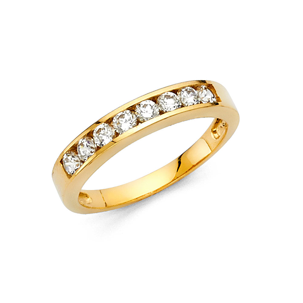14KY CZ WEDDING BAND