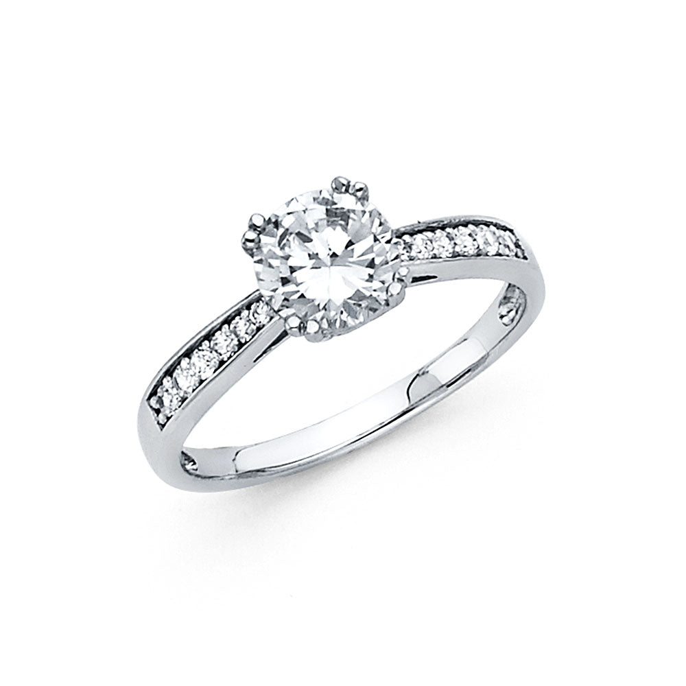 14KW CZ ENGAGMENT RING