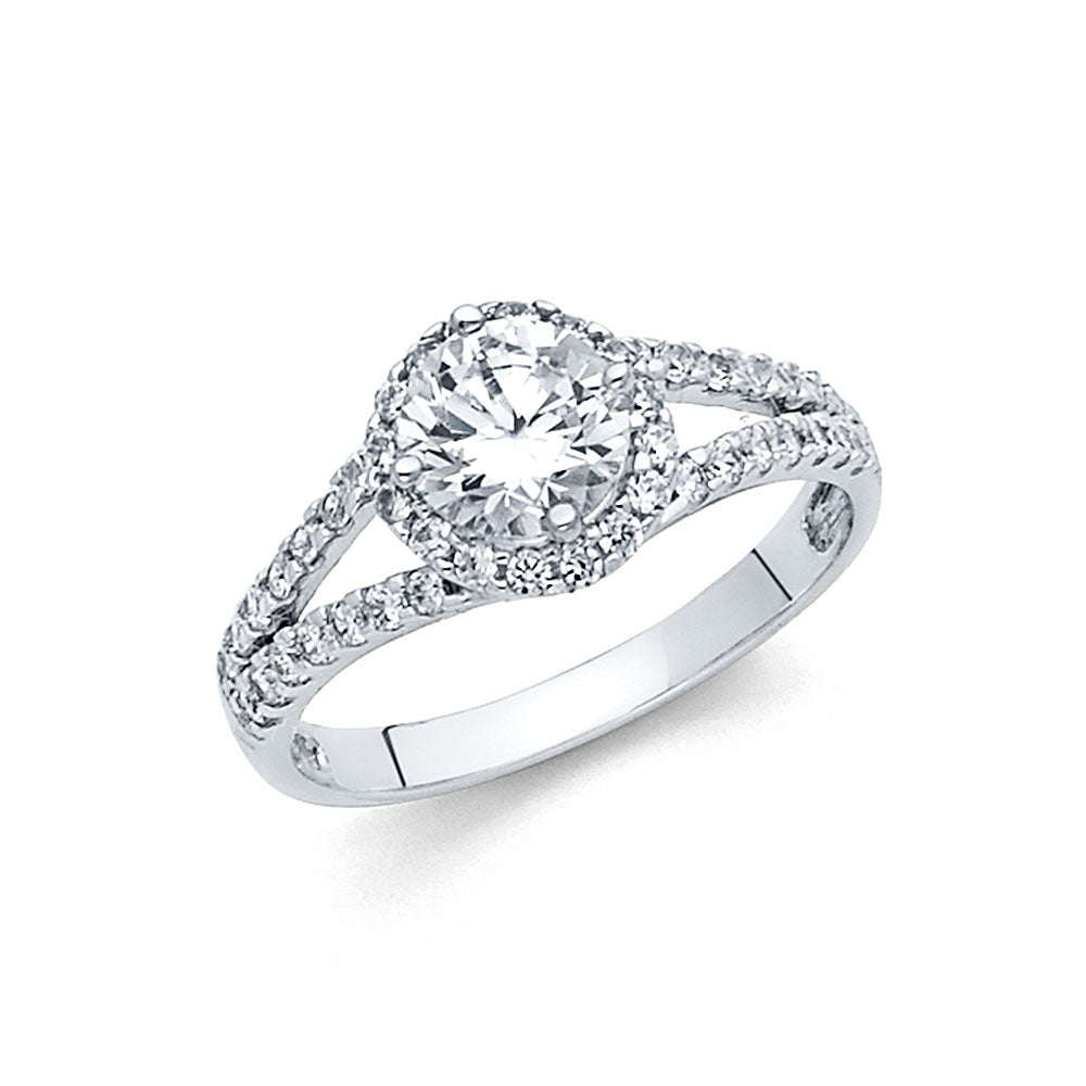 14KW CZ ENGAGMENT RING