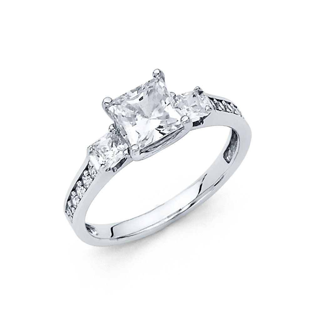 14KW CZ ENGAGMENT RING