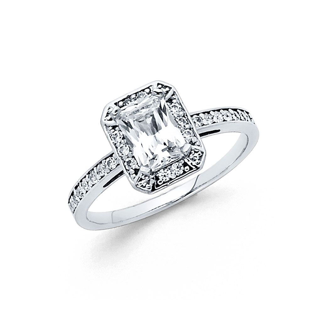 14KW CZ ENGAGMENT RING