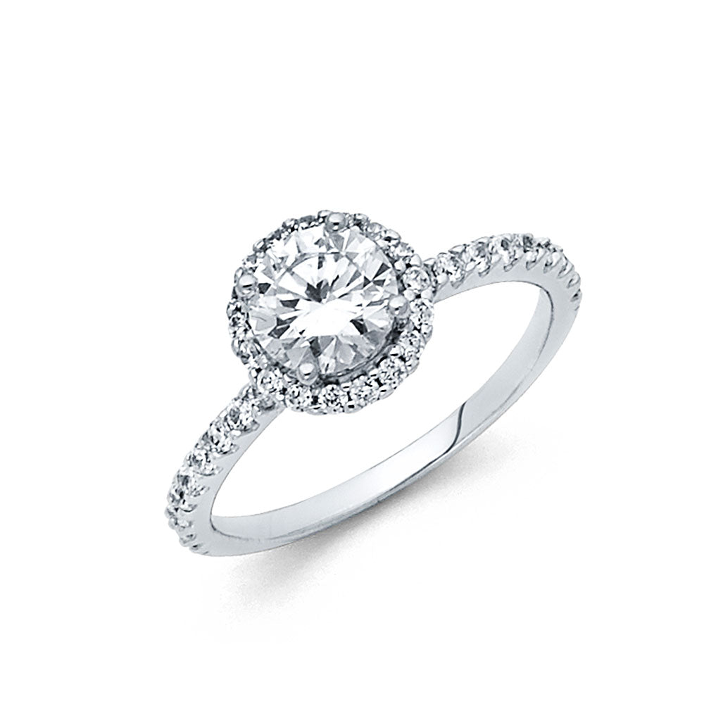 14KW CZ ENGAGMENT RING
