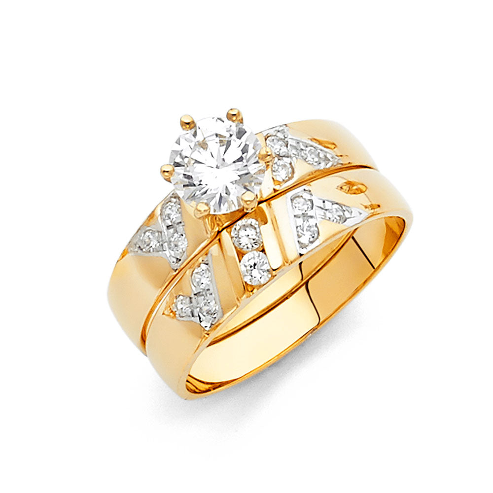14KY CZ ENG RING