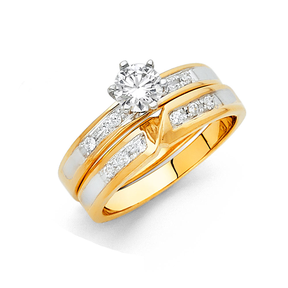 14KY CZ ENG RING