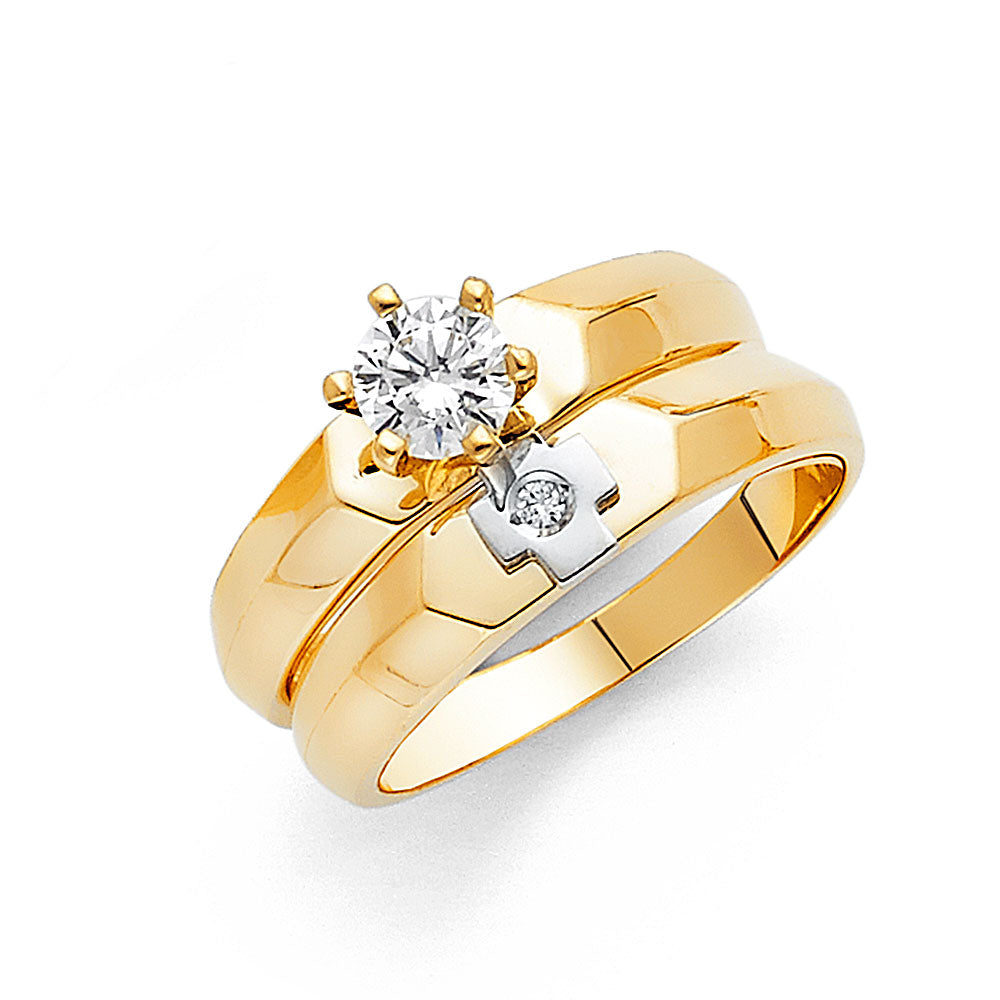 14KY CZ ENG RING